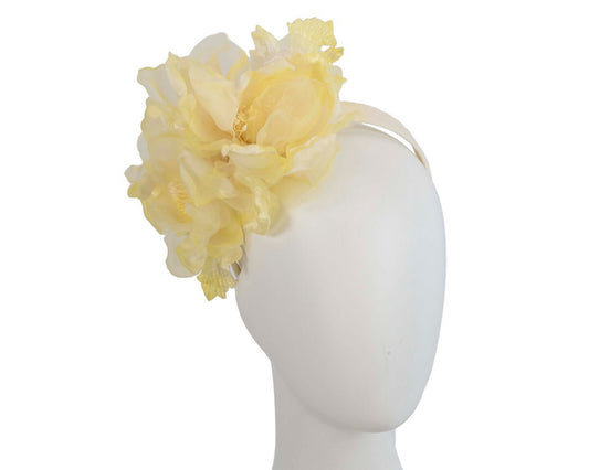 Light yellow flower fascinator by Fillies Collection-0