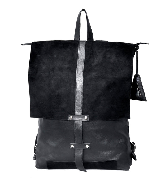 Infinite Whirling Suede Backpack