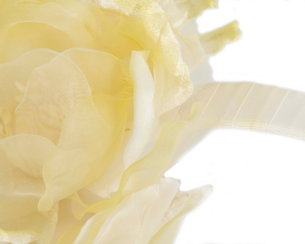 Light yellow flower fascinator by Fillies Collection-2