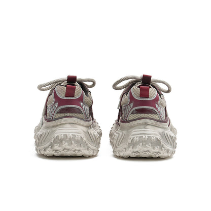 Distressed Platform Casual Sneakers